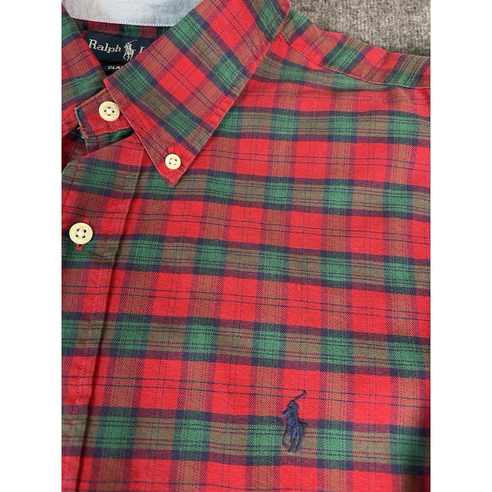 Polo Ralph Lauren Shirt Xl Multi Plaid Multi Color‎ Classic Fit Long Sleeve
